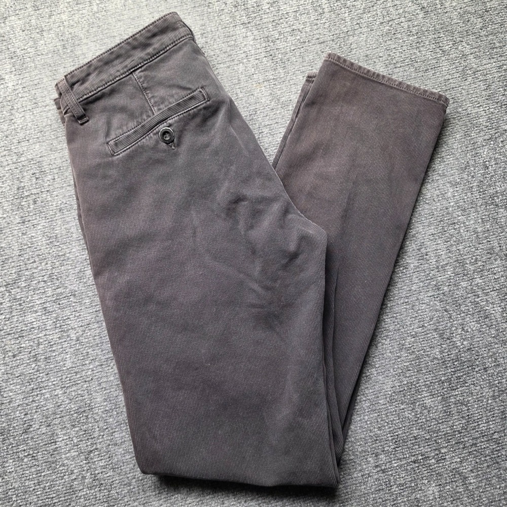 Current Elliott Straight Utility Chino Denim Pants Black Ink Mens Size 00 32x32